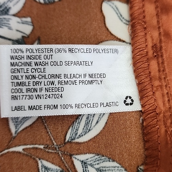 La Ligne x Target Women's Size Med Floral Wide Leg Trousers Brown White - Picture 10 of 12